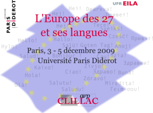 A EUROPA DOS VINTE-SETE E AS SUAS LÍNGUAS L’OUROPA DE LS BINTE-SIETE E LAS SUES LÉNGUAS La Ounibersidade…