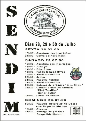 II Concentração Motard «Abutres do Douro» — 28, 29 e 30 de Julho de 2000