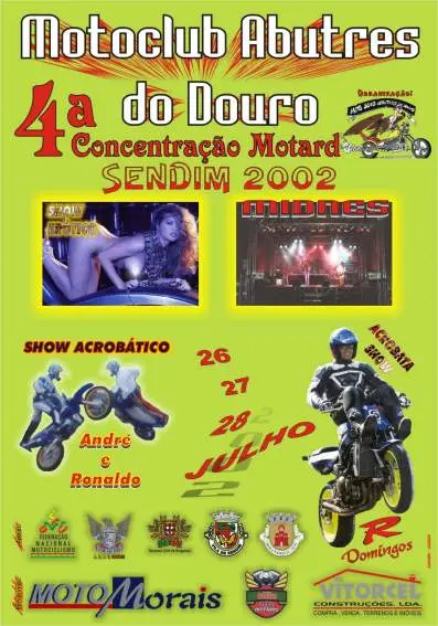 4.ª Concentração Motard «Abutres do Douro» — 26, 27 e 28 de Julho de 2002
