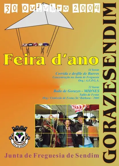 Gorazes — Feira d’ano, 30 de Outubro de 2004: corrida e desfile de burros, e baile com os MIDNES