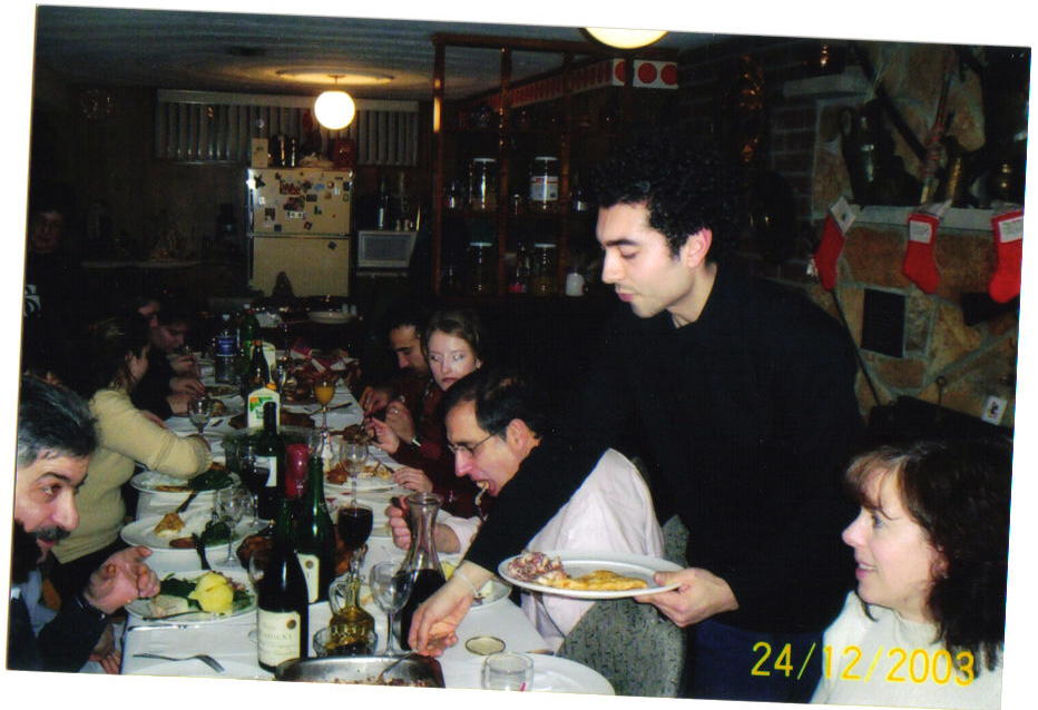 ceia dos Sendines no dia de conssuada do Natal do Ano de 2004 no Canada