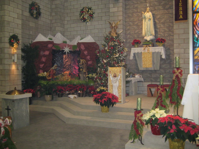 foto do presepio numa Igreija dos Potugeses