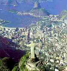 Cristo Redentor e Baía da Guanabara-Rio de Janeiro
