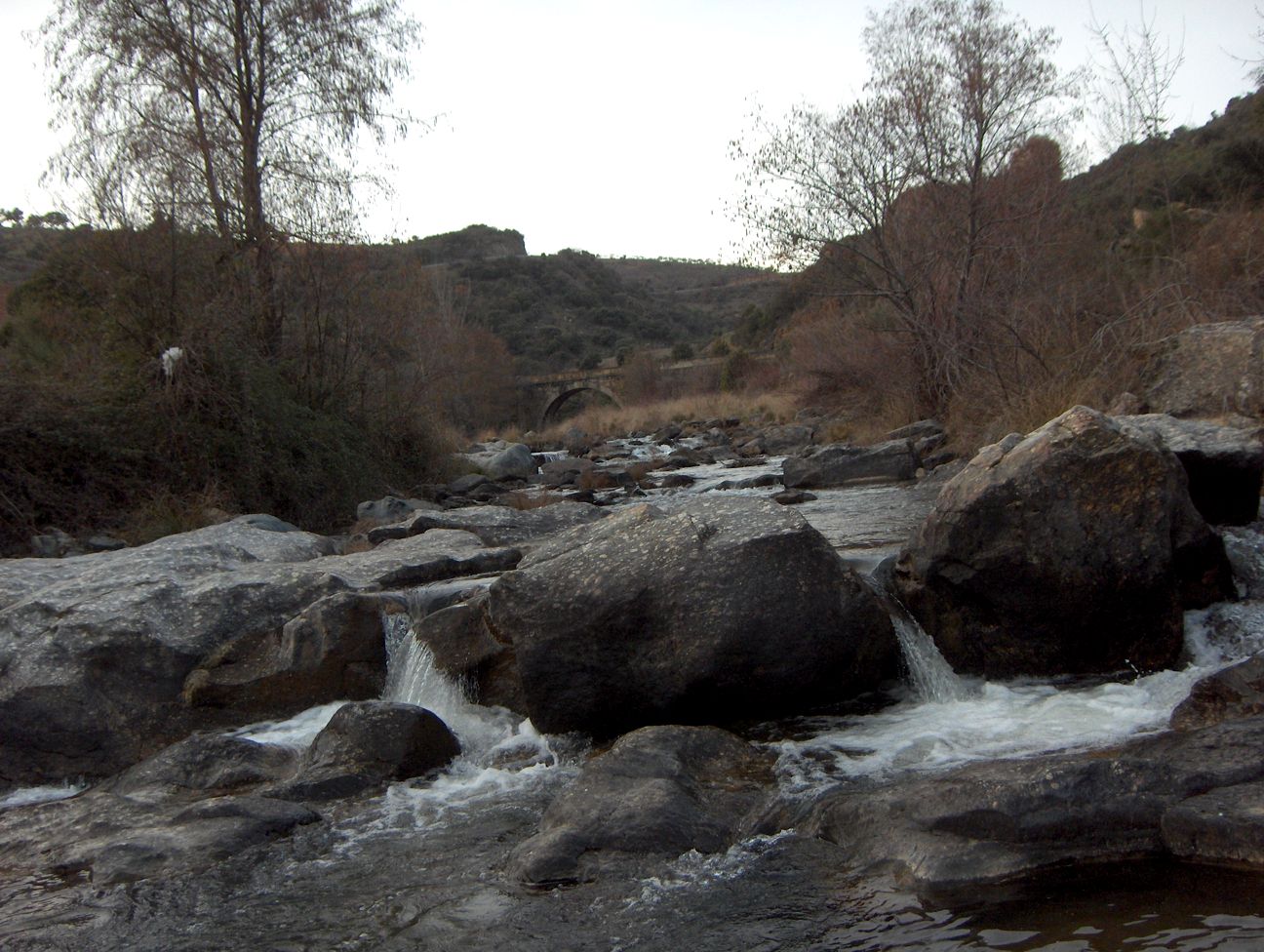 Auga de la ribeira de l Azibo que cuorre pa l Sabor!