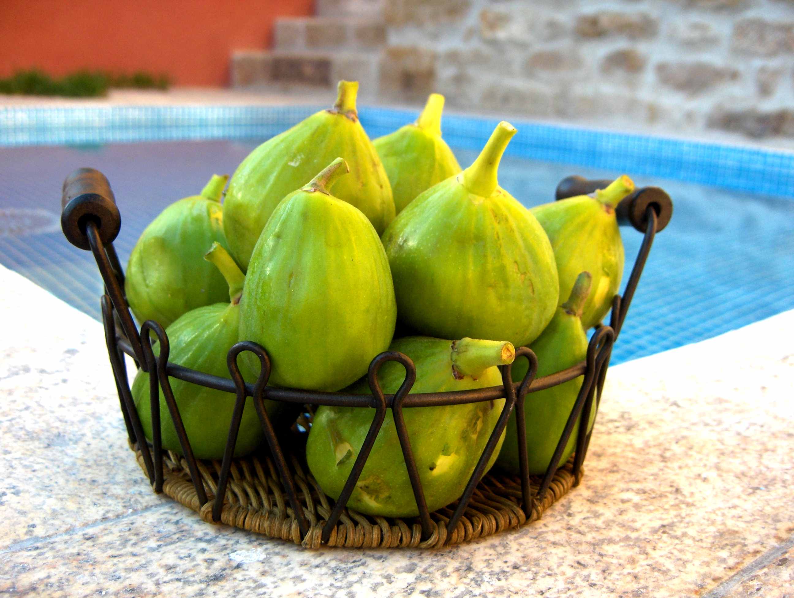 Apuis pa calmar la calor que agarrei, sentei-me an riba la pecina a comé-las.