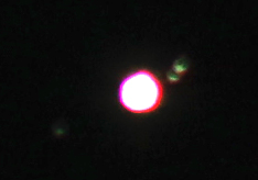 Jupiter sobre Sendim e 3 das suas Luas. IO e Ganymede à direita, Calisto à Esqueda. A Lua Europa estava…
