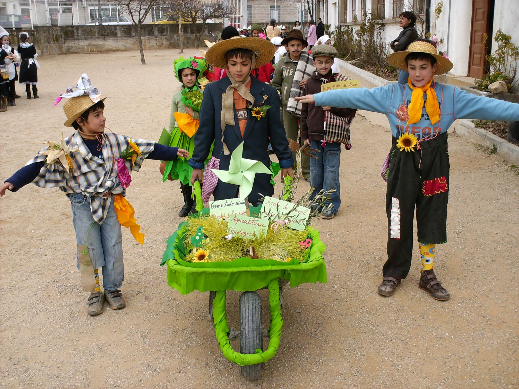 Carnaval das escolas de Sendim, alunos da primária.